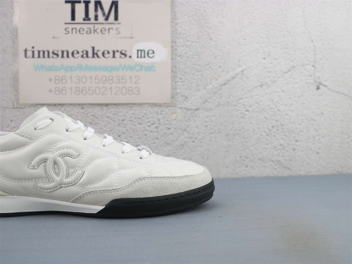 CHANEL 24a Low-Top German Army Trainers Casual Shoes White